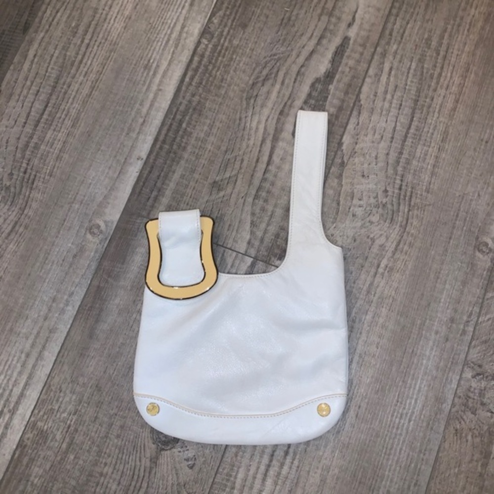 Authentic Raoul handbag white leather yellow purse
